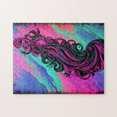 Lila und blaues Aquarellpuzzle - 252 Stück Puzzle (Horizontal)