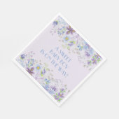 Lila und blaues Blumenspulenspulpapier Napkin Serviette (Ecke)
