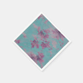 Lila und blaues Chinoiserie Muster Serviette (Ecke)