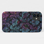 Lila und blaues Damast-Muster Case-Mate iPhone Hülle (Rückseite (Horizontal))