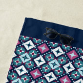 Lila und blaues Design Strandtuch (Beispiel)