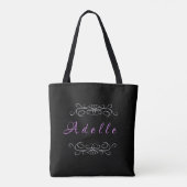 Lila und blaues Design Tasche (Rückseite)