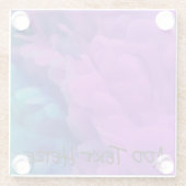 Lila und blaues Digitalrauchen Glasuntersetzer (Rückseite)