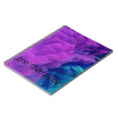 Lila und blaues Digitalrauchen Notizblock (Linke Seite)