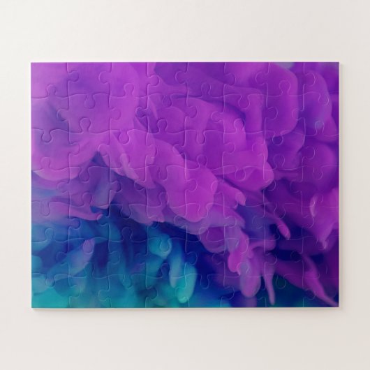 Lila und blaues Digitalrauchen Puzzle (Horizontal)