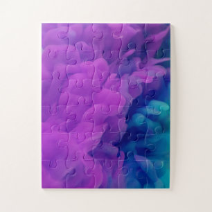 Lila und blaues Digitalrauchen Puzzle