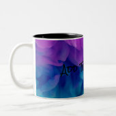 Lila und blaues Digitalrauchen Zweifarbige Tasse (Links)