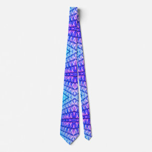 Lila und blaues geometrisches Muster Krawatte