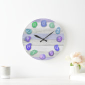 Lila und blaues Glas - Acrylwand Große Wanduhr (Zuhause)