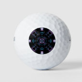 Lila und blaues Mandala Golfball (Vorderseite)