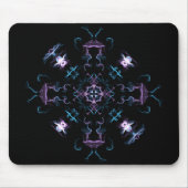 Lila und blaues Mandala Mousepad (Vorne)