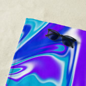 Lila und blaues Marmordesign, Strandtuch (Beispiel)
