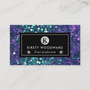 Lila und blaues Mermaid-Sequins-Muster Visitenkarte