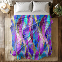 Lila und blaues Mosaikmuster aus Glas