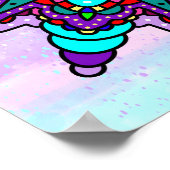 Lila und blaues Mystical Mandala Poster (Ecke)