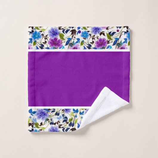 Lila und blaues Set (Waschlappen)