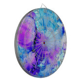 Lila und blaues Wasserfarbenmuster Dartscheibe (Vorderseite Links)
