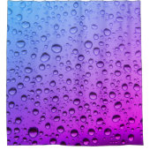 Lila und bläuliche Wassertropfen  Duschvorhang (Vorderseite)