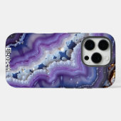 Lila- und Blue Agate Slice Case-Mate iPhone Hülle (Rückseite (Horizontal))