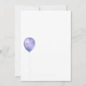 Lila und Blue Baby oder Brautparty per Mail Einladung (Rückseite)