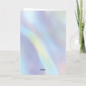 Lila und Blue Holographic Foto Abschluss Dankeskarte (Rückseite)