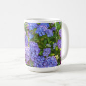 Lila und Blue Hydrangeas Kaffeetasse (VorderseiteRechts)
