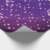 Lila und Blue Night Sky mit Sternendesign Geschenkpapier (Ecke)