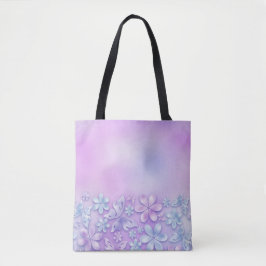 LILA UND BLUE OMBRE-BLUMENPATTER TASCHE
