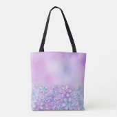 LILA UND BLUE OMBRE-BLUMENPATTER TASCHE (Rückseite)