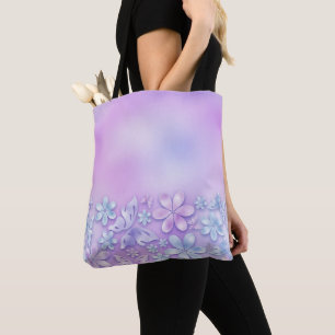 LILA UND BLUE OMBRE-BLUMENPATTER TASCHE