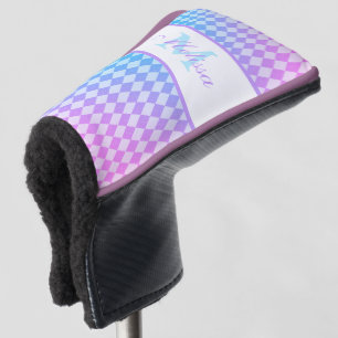 Lila und Blue Ombre Diamonds Mit Monogramm Golf Headcover