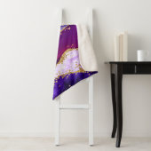 Lila und Blue Peacock Imitats Glitzer Agate Sherpadecke (Beispiel)