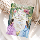 Lila und Blue Twin Royal Princess Quinceañera Einladung