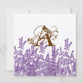 Lila und braune wilde Blume Save the Date (Rückseite)