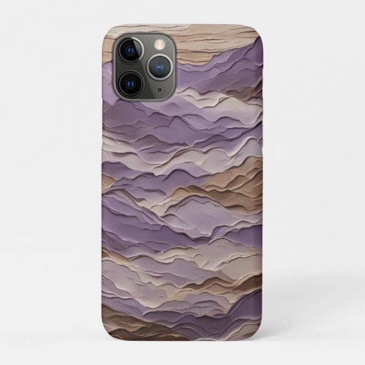 Lila und brauner Mystischer Berg Case-Mate iPhone Hülle (Rückseite)