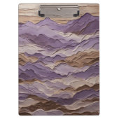 Lila und brauner Mystischer Berg Klemmbrett (Vorderseite)