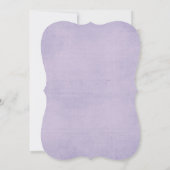 lila und braunes Design mit Blumenrahmen Einladung (Rückseite)