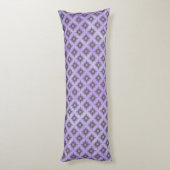 Lila und Bronze-Diamant-Brennmuster Seitenschläferkissen (Rückseite (Vertikal))