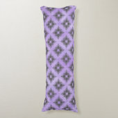 Lila und Bronze-Diamant-Brennmuster Seitenschläferkissen (Vorderseite Vertikal)
