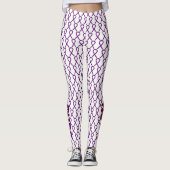 Lila und Burgund-Bewusstsein-Band-benutzerdefinier Leggings (Vorderseite)