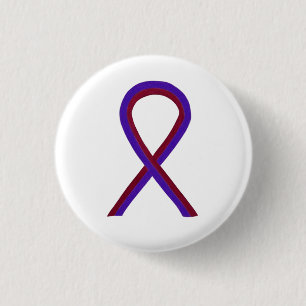 Lila und Burgunder Awareness Ribbon Maßgeschneider Button