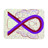 Lila und burgundische Angel-Magnete Magnet (Horizontal)