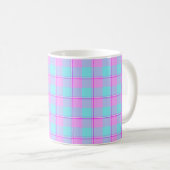 Lila und Coastal Mist Karo Kaffeetasse (VorderseiteRechts)