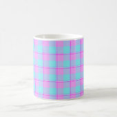 Lila und Coastal Mist Karo Kaffeetasse (Mittel)