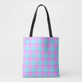 Lila und Coastal Mist Karo Tasche (Vorderseite)