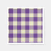 Lila und Cream Gingham Pattern Serviette (Vorderseite)