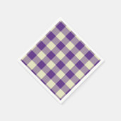 Lila und Cream Gingham Pattern Serviette (Ecke)