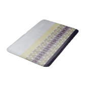 Lila und Creme Badematte (Schrägansicht)