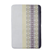 Lila und Creme Badematte (Vorderseite Vertikal)