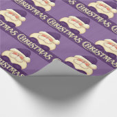 Lila und Creme Weihnachten Geschenkpapier (Ecke)